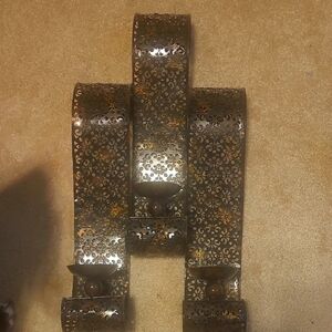 Elegant Metal Wall Sconce Set